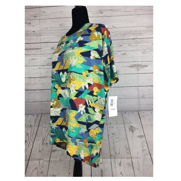 Women's Top Casual LULAROE Irma Disney Collection Mickey Minnie- Size: XS  (2-6) - Picture 2 of 9